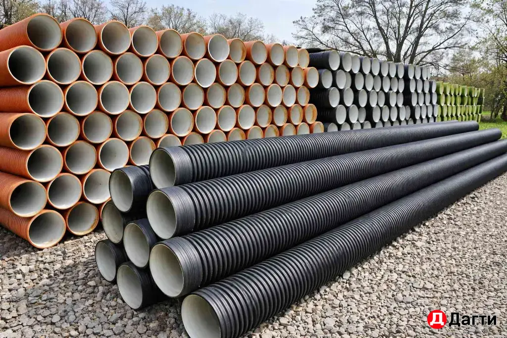 гофрированные трубы (оранживые)