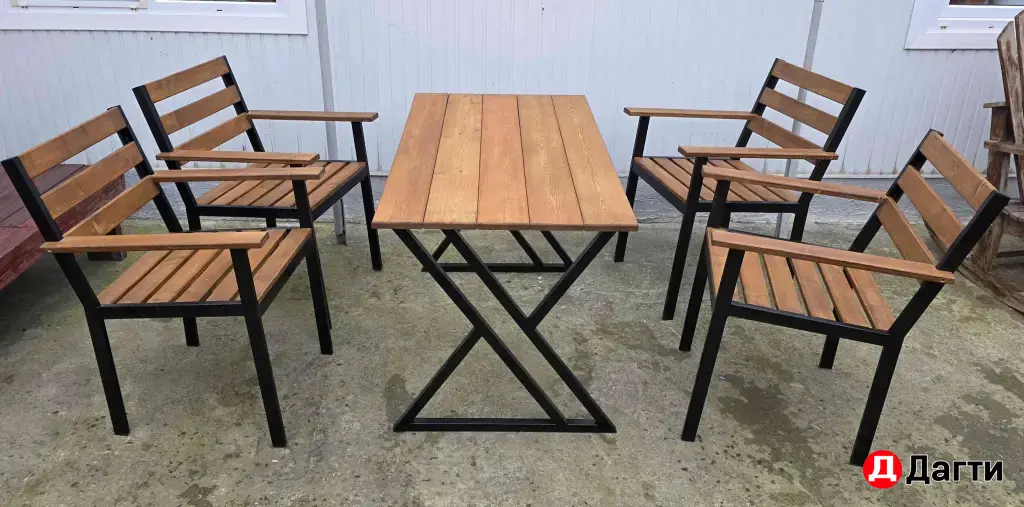 Садовая, уличная мебель в стиле лофт