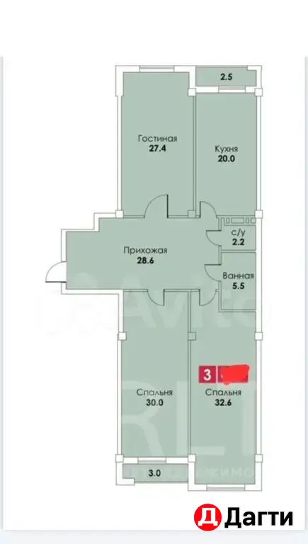 Продается шикарная трехкомнатная квартира в доме премиум класса «Гранд де Люкс»