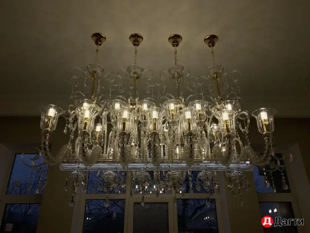 установка люстр - освещение