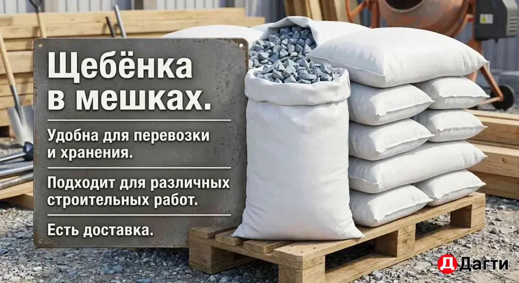 песок и щебень