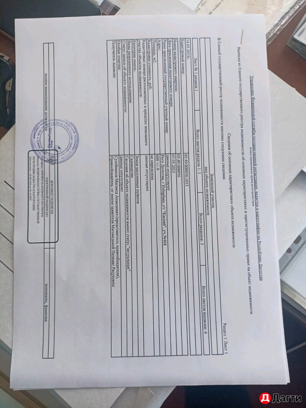 Участок, 600 сот, Сельхоз (СНТ или ДНП)