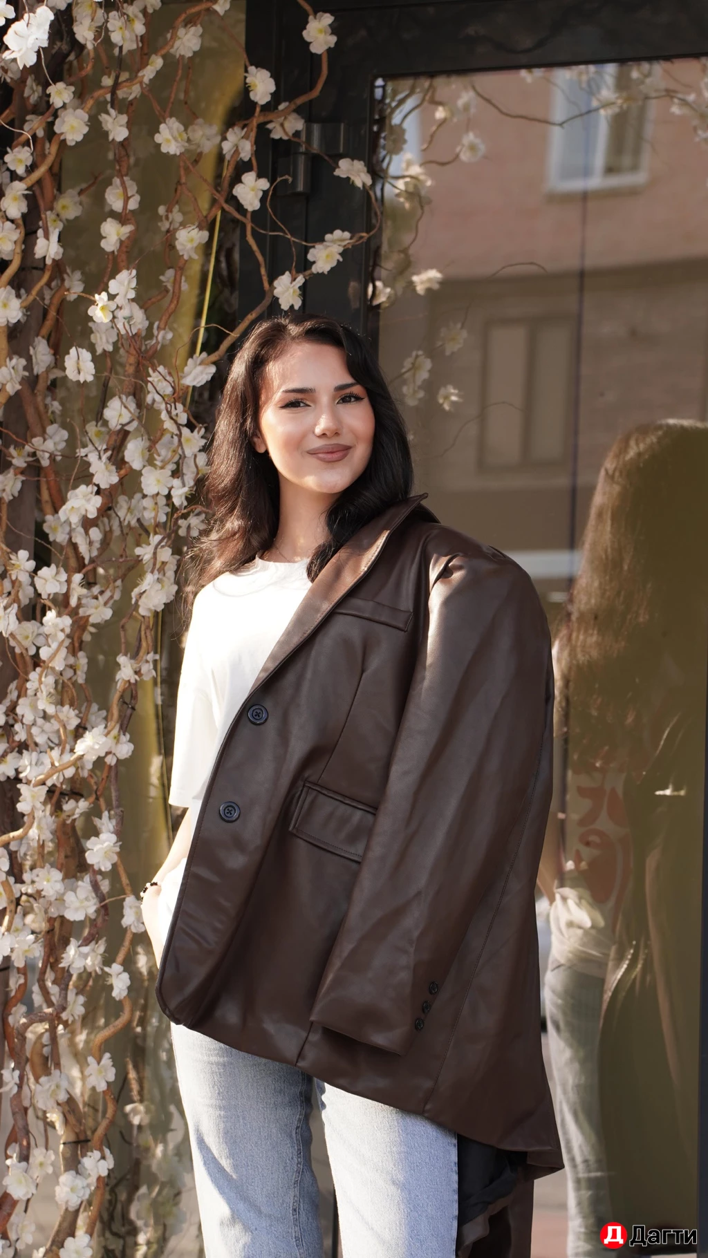 Пиджак женский эко кожа