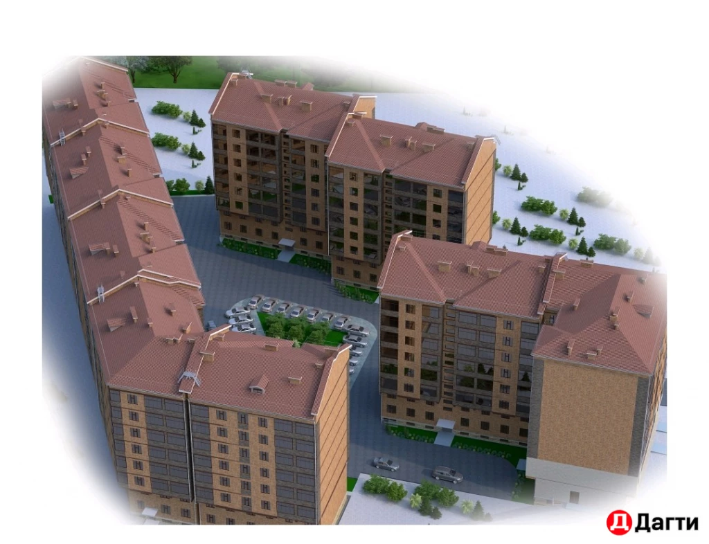 Квартира, 2 комнаты, 60.5 м², Застройщик