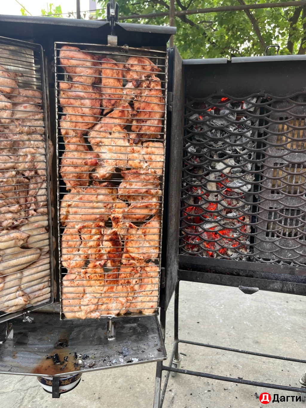 Гриль мангал вертикальный полуавтомат