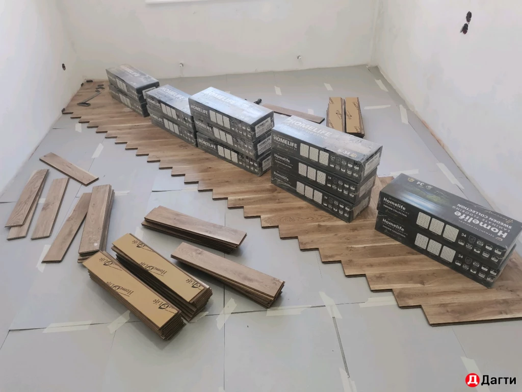 Укладка ламината обычный и ёлочка