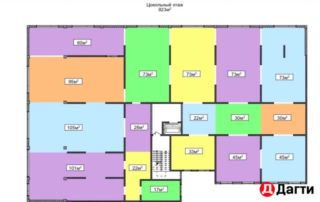 Квартира, 1 комната, 58 м², Застройщик
