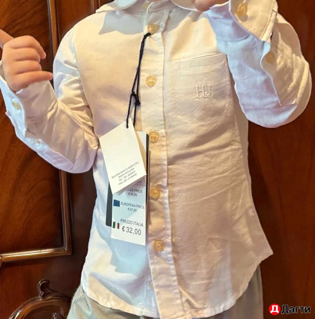 Рубашка детская(белая) Новая