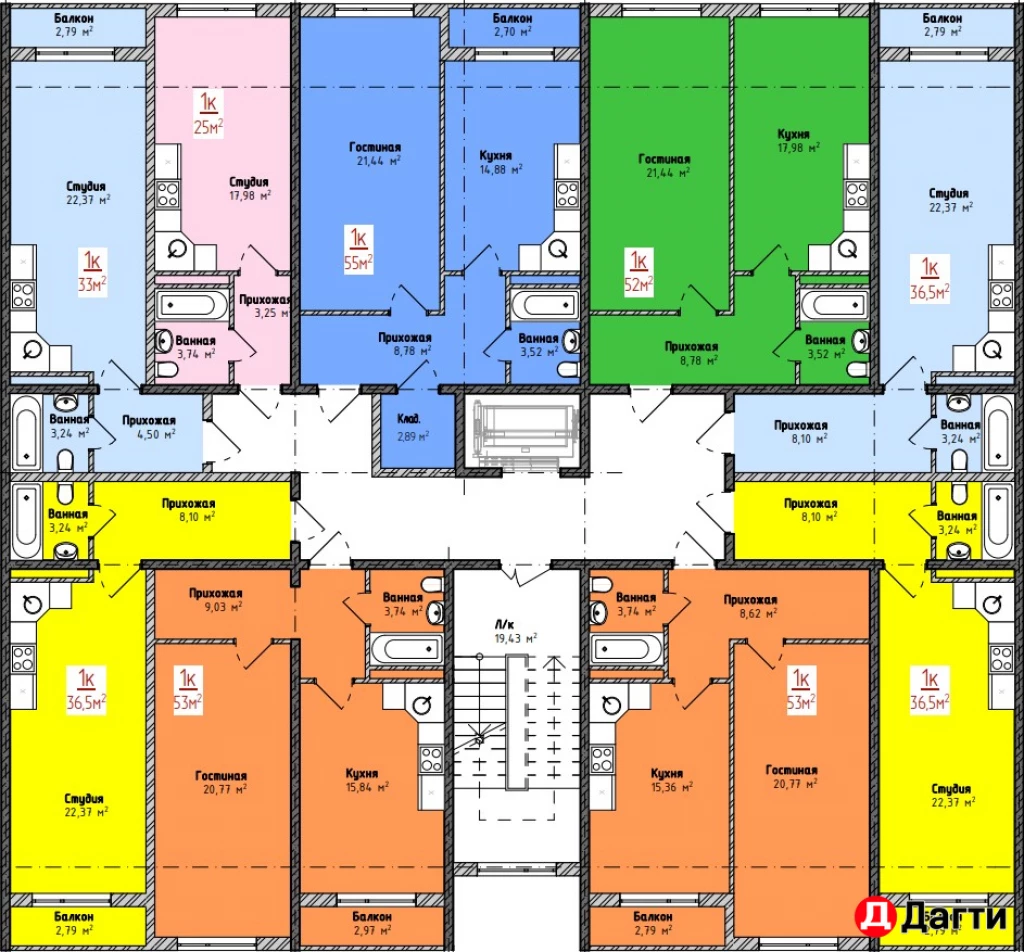 Квартира, Студия, 36.5 м², Собственник