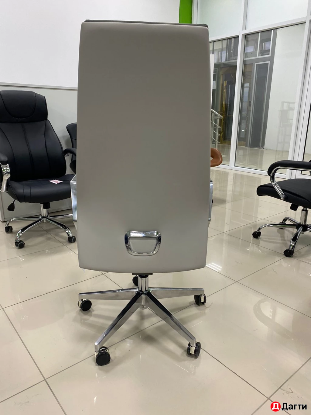 Кресло офисное Лондон Экокожа темно-серая