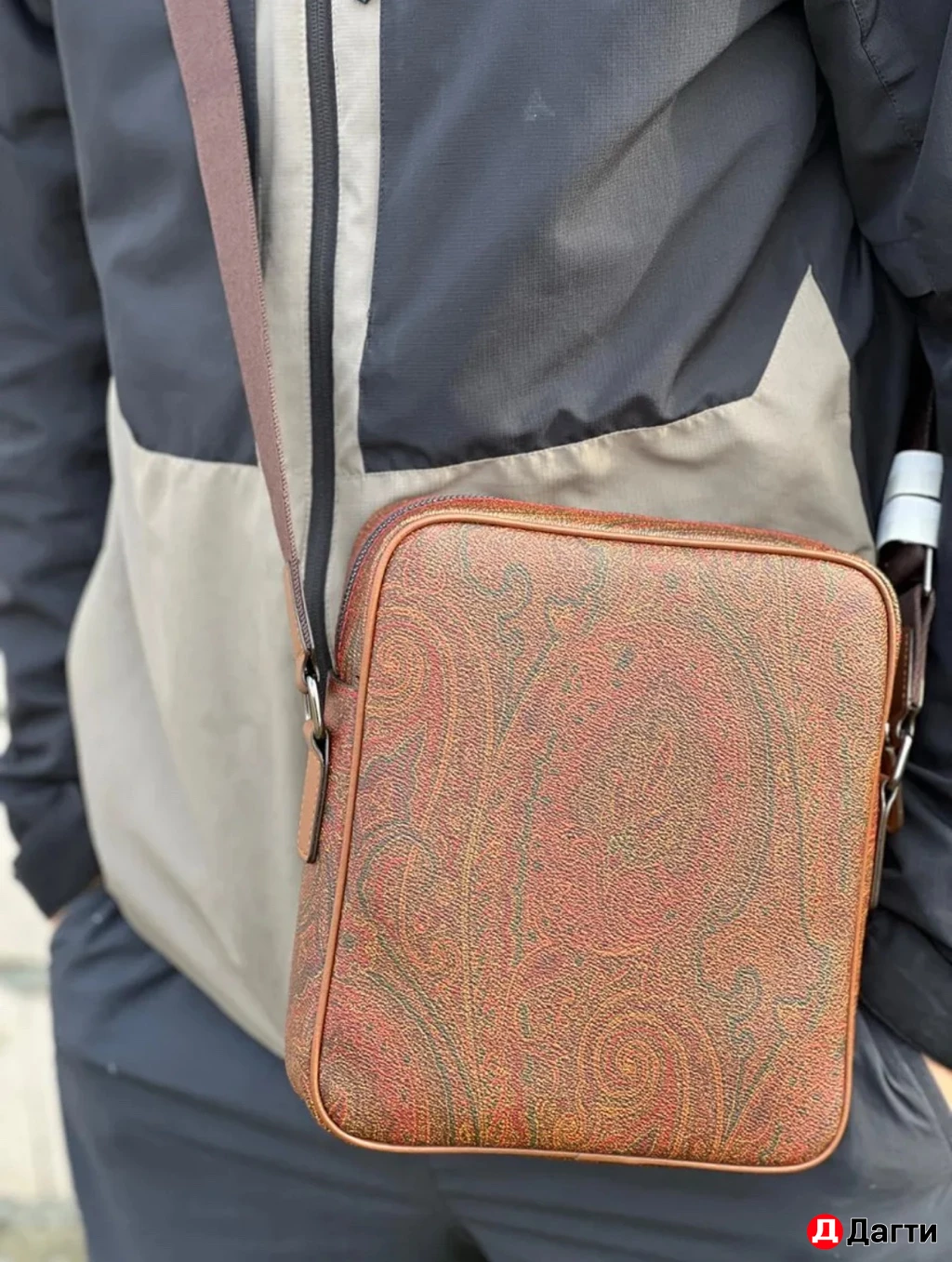 Барсетка кожаная через плечо ETROЭтроЖимолость