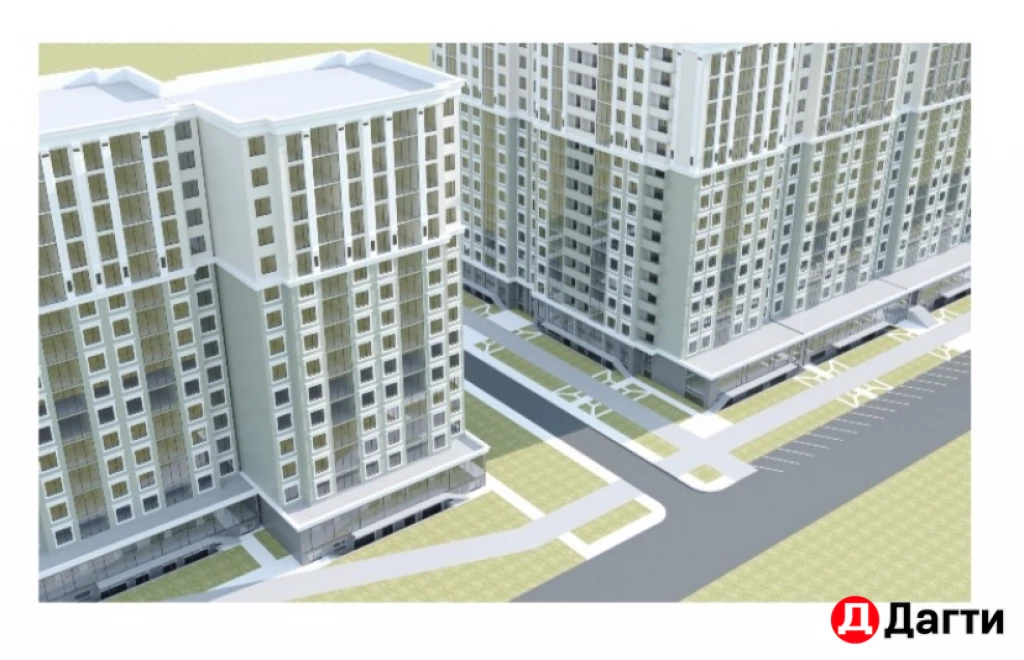 Квартира, 1 комната, 58 м², Застройщик