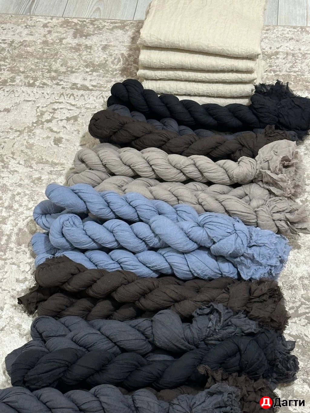 Жатые шарфы