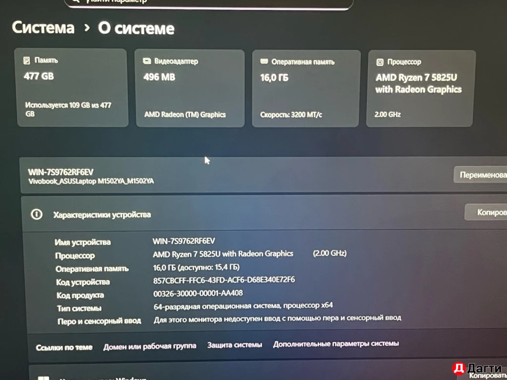 Идеал ASUS VIVOBOOK M1502Y