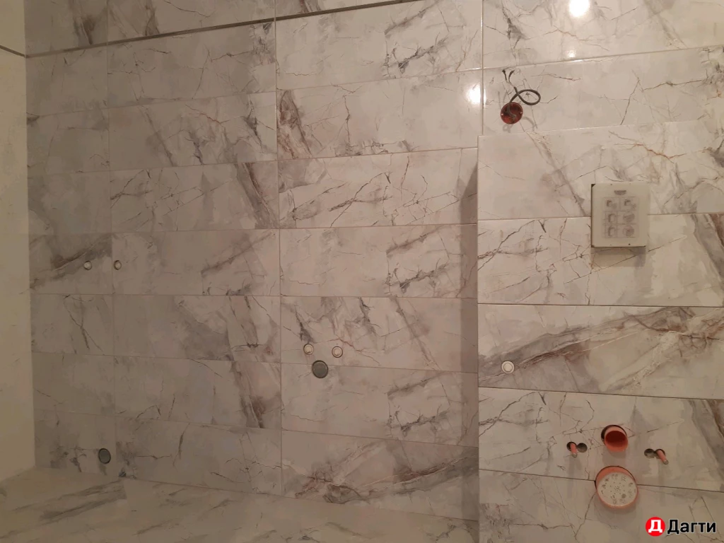 Укладка кафельной плитки (полный ремонт санузла)