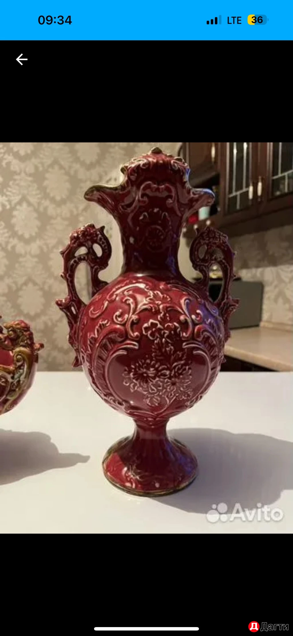 Антикварная ваза кашпо