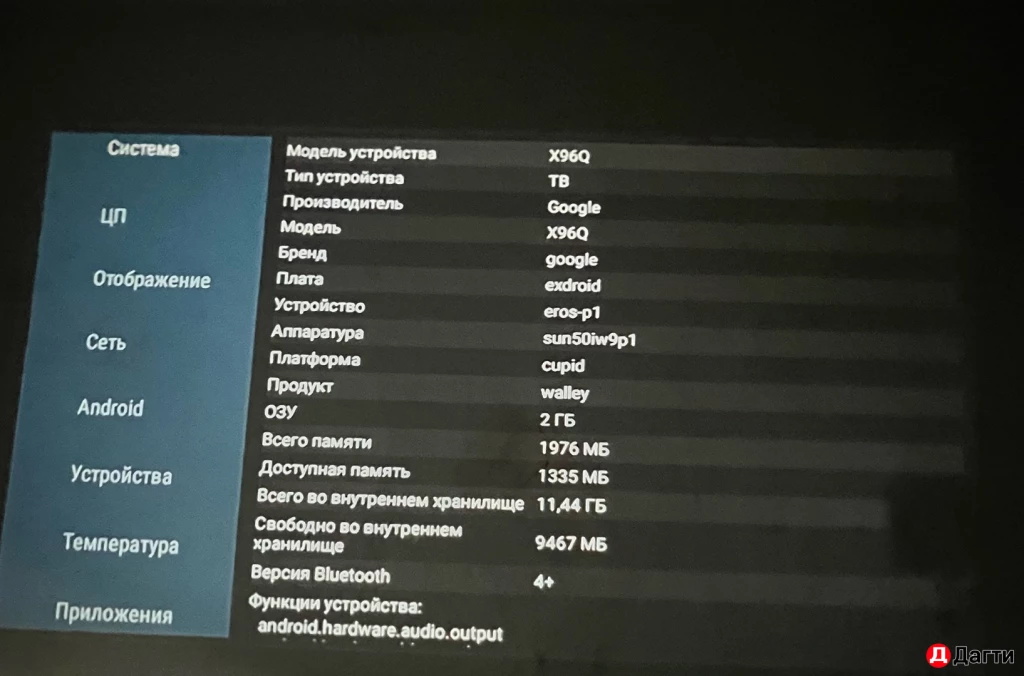 Android тв приставка Q96X