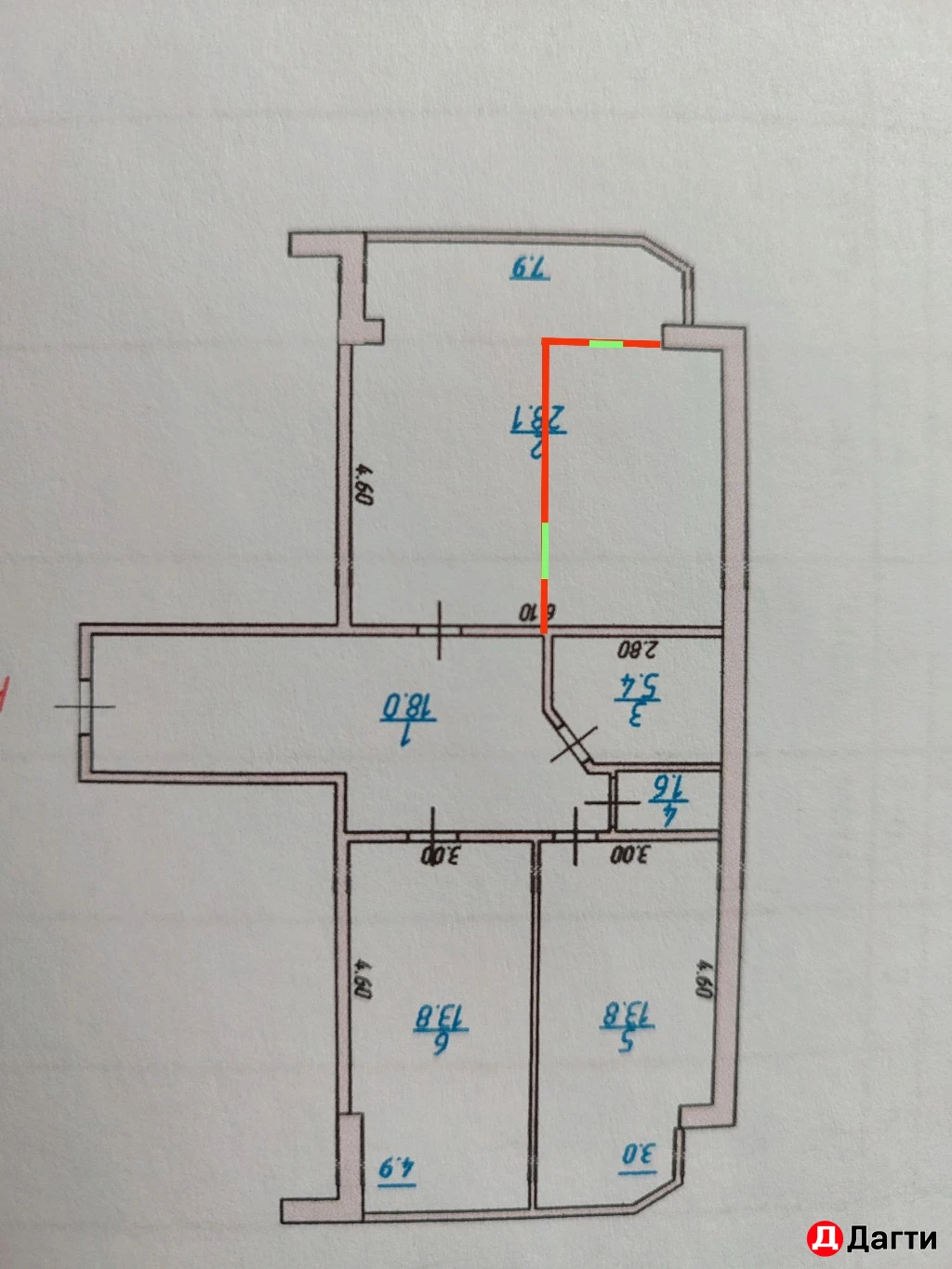 Квартира, 3 комнаты, 86 м², Собственник