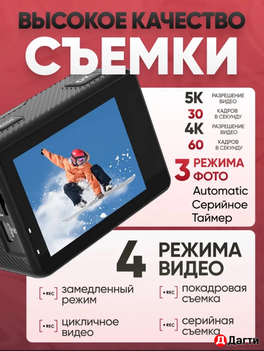 ЭКШН Камера 5К