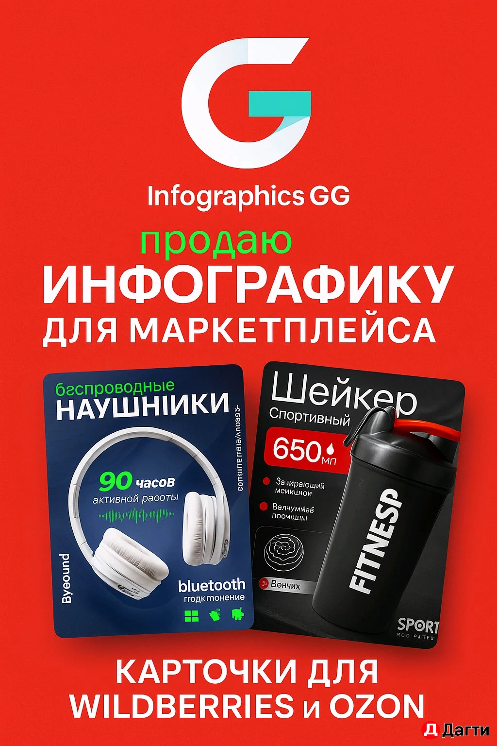 Инфографика. КАРТОЧКА ДЛЯ МАРКЕТПЛЕЙСОВ