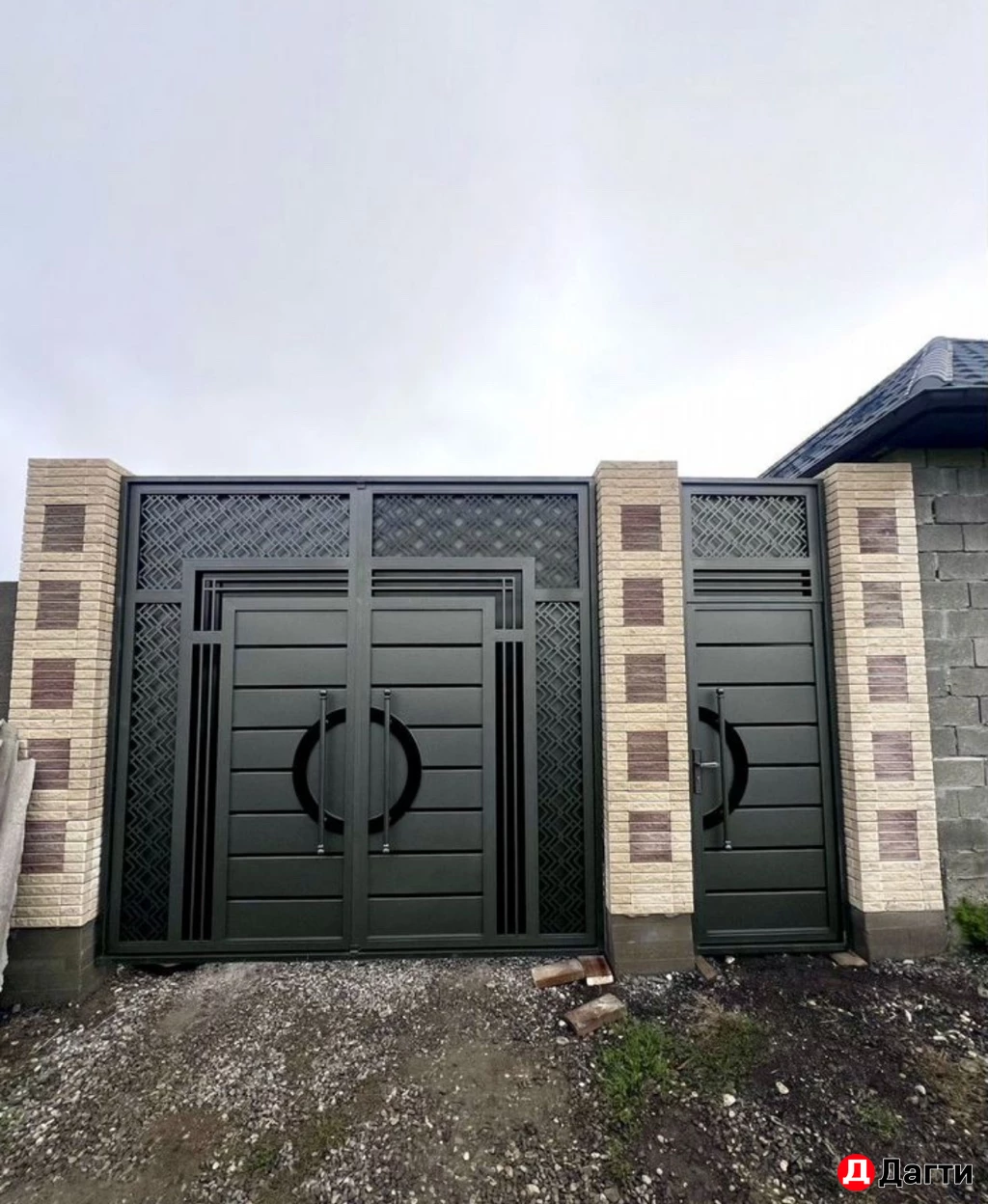 Ворота распашные навесы