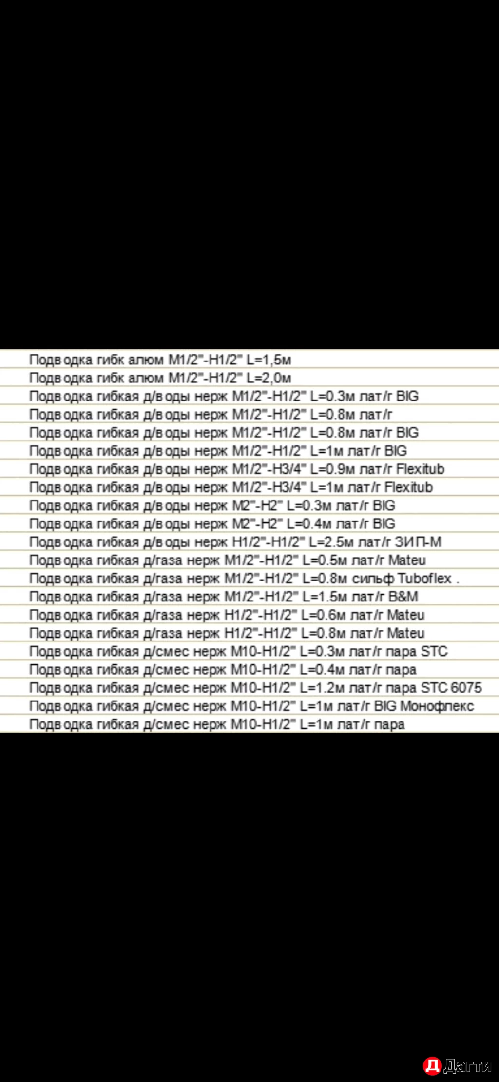 Подводка гибкая ду15