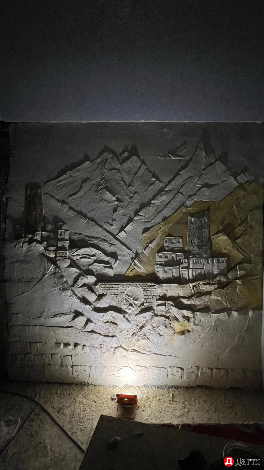 Барельеф шпаклевание