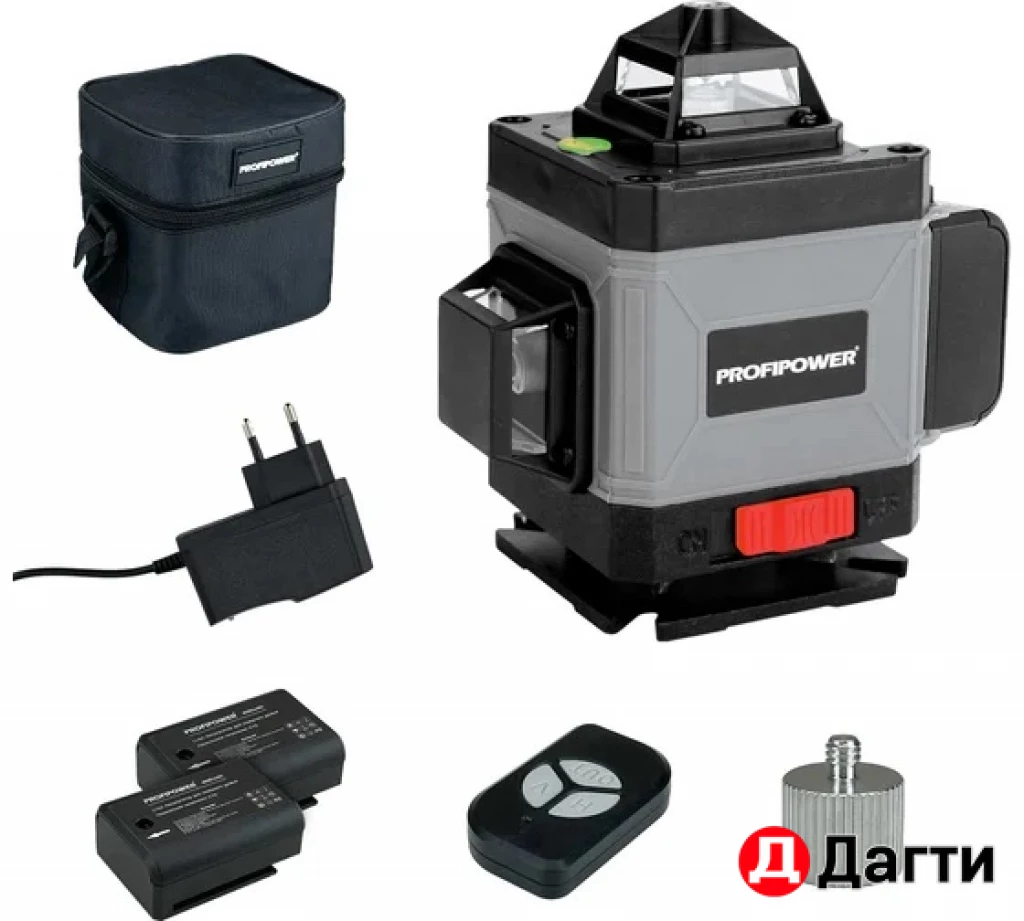 Лазерный нивелир Profipower NL-7016G 16 лучей, лазер - зеленый, Li-ion