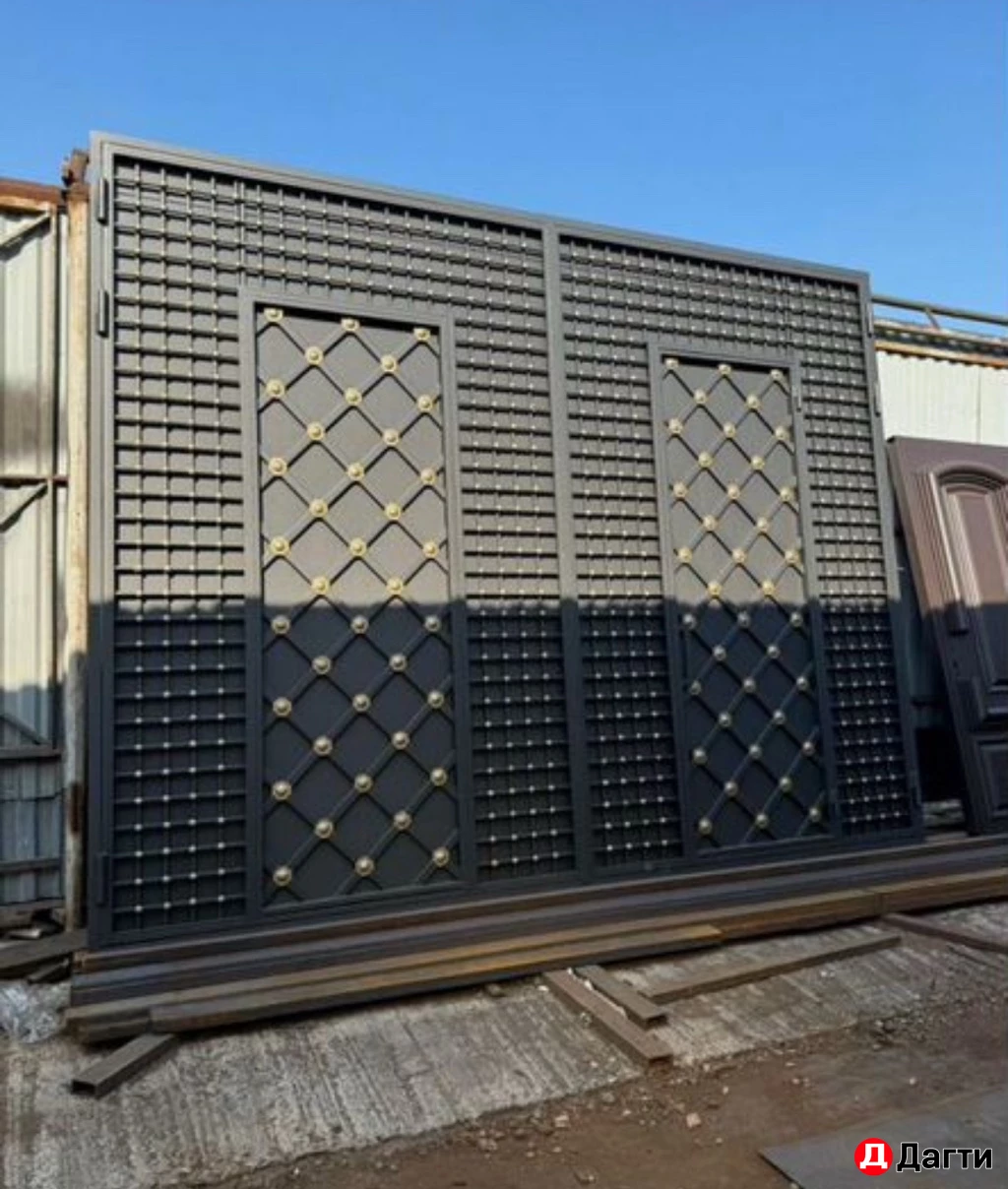 Ворота распашные навесы