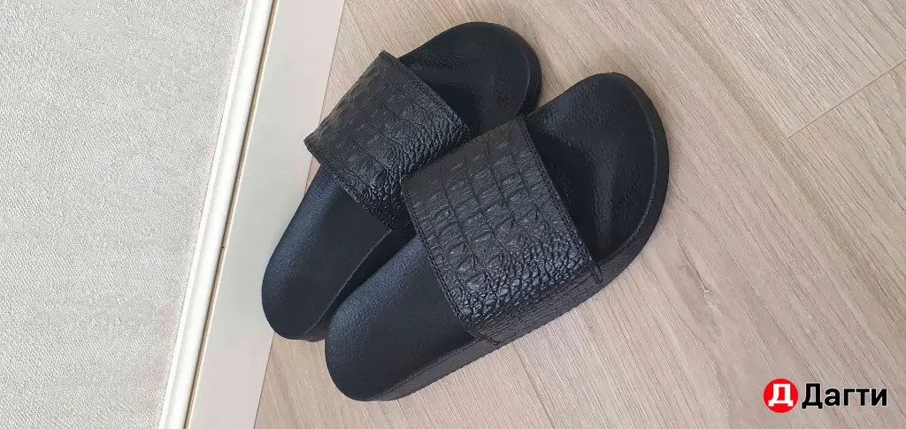 тапочки мужские кожаные