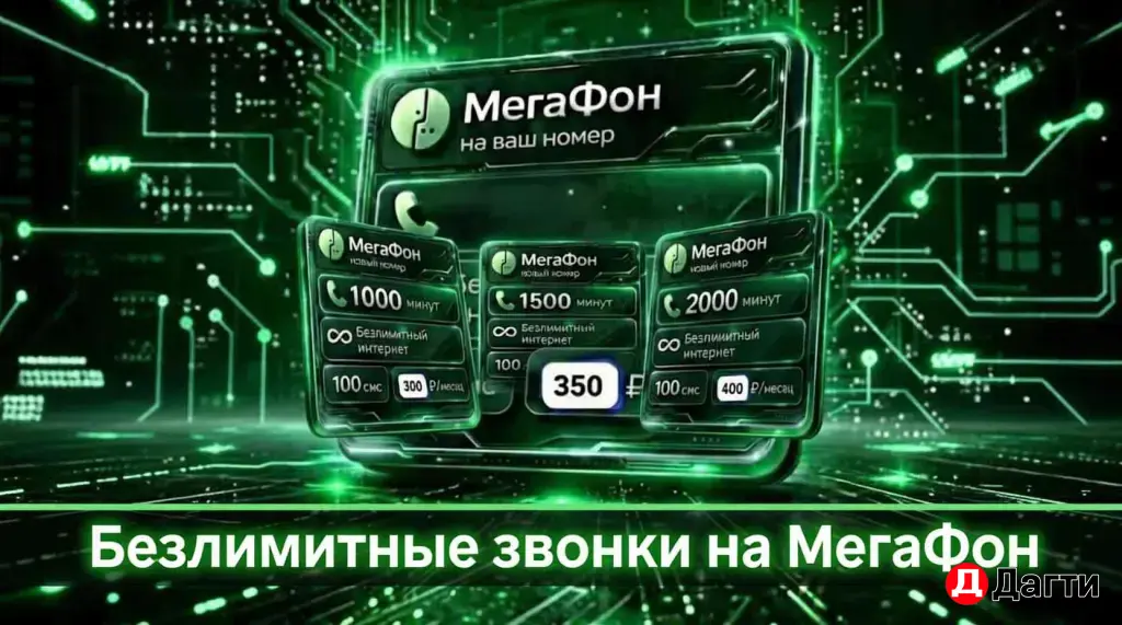 Тарифы с Безлимитным интернетом на номера Мегафон.